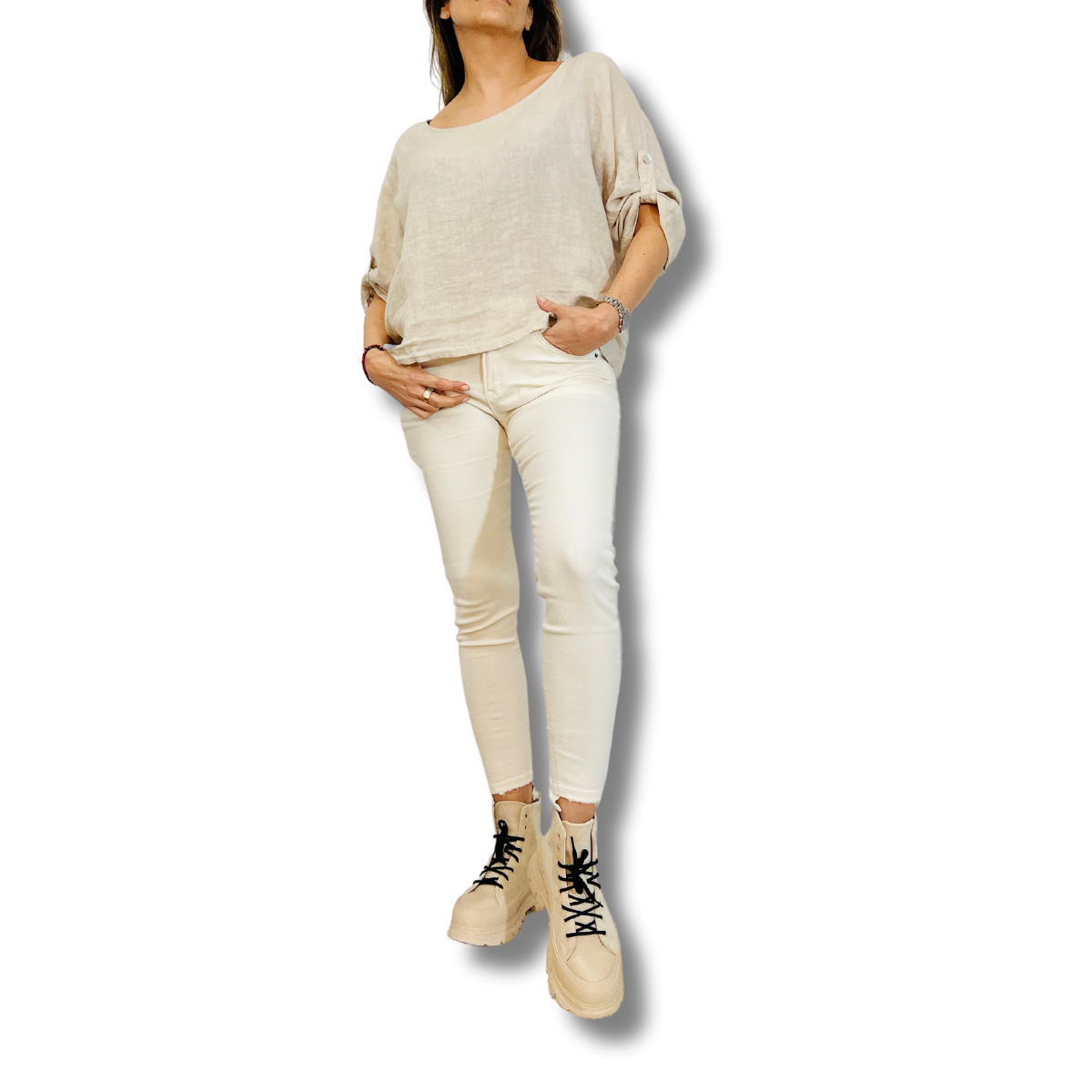 POLERA LINO BEIGE