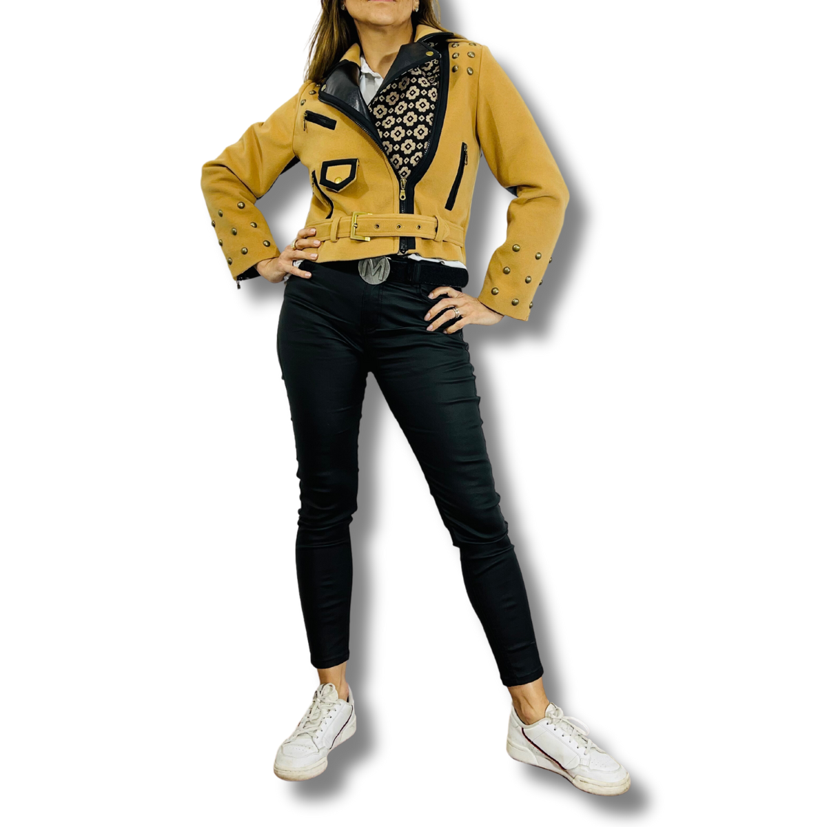 CHAQUETA BIKER MP PAÑO