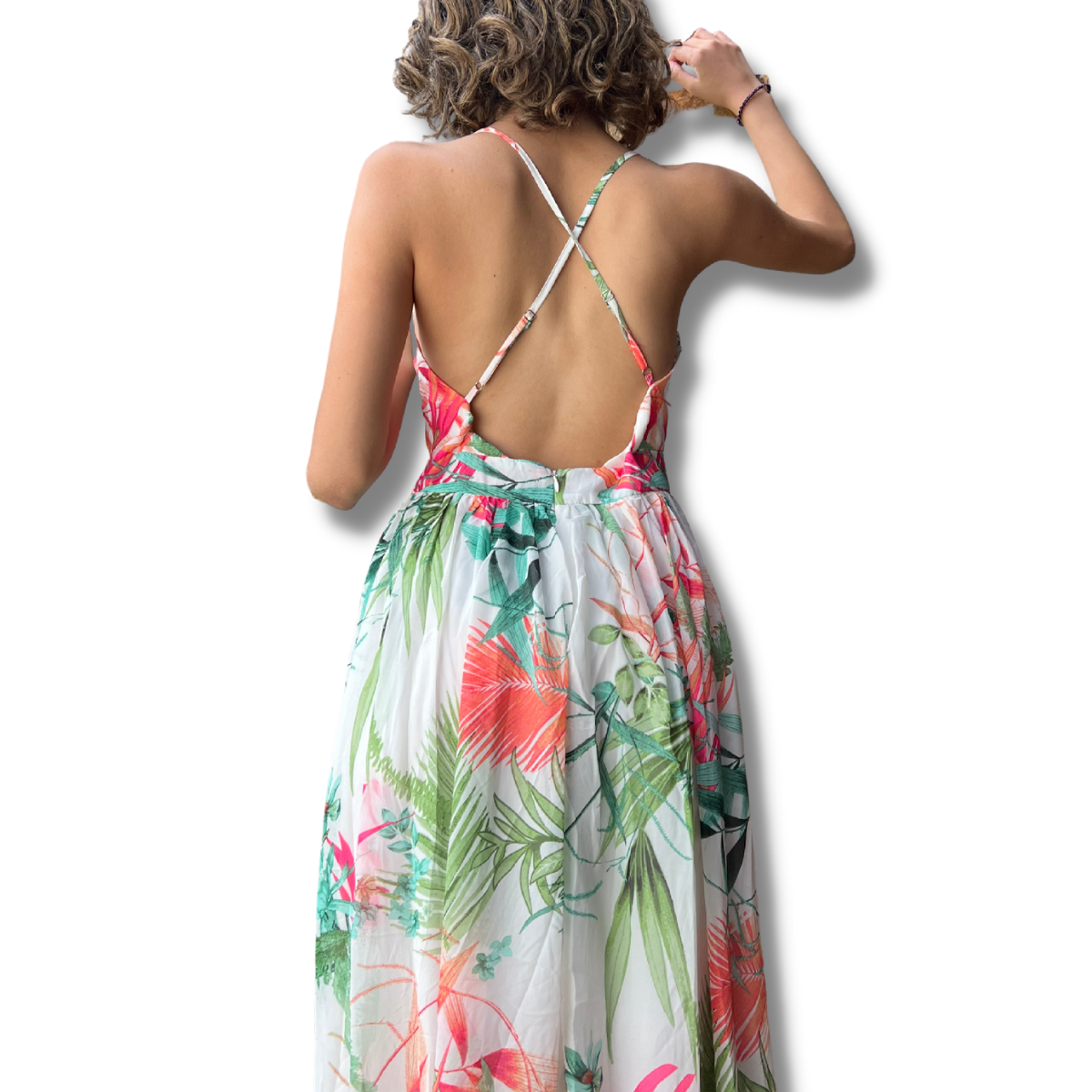 VESTIDO FIESTA GASA TIRANTES PABILO