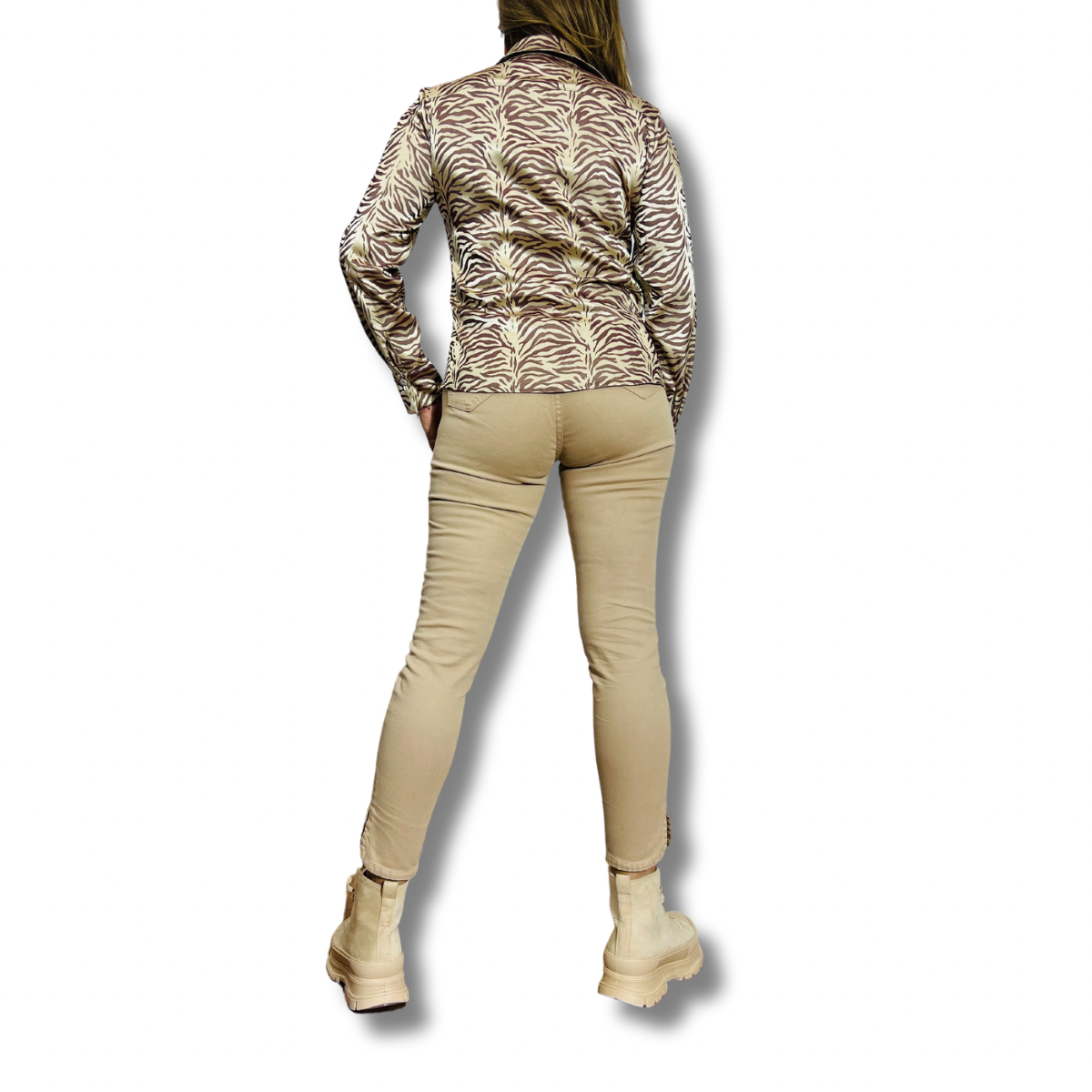 BLUSA MP SATÍN ZEBRA BEIGE