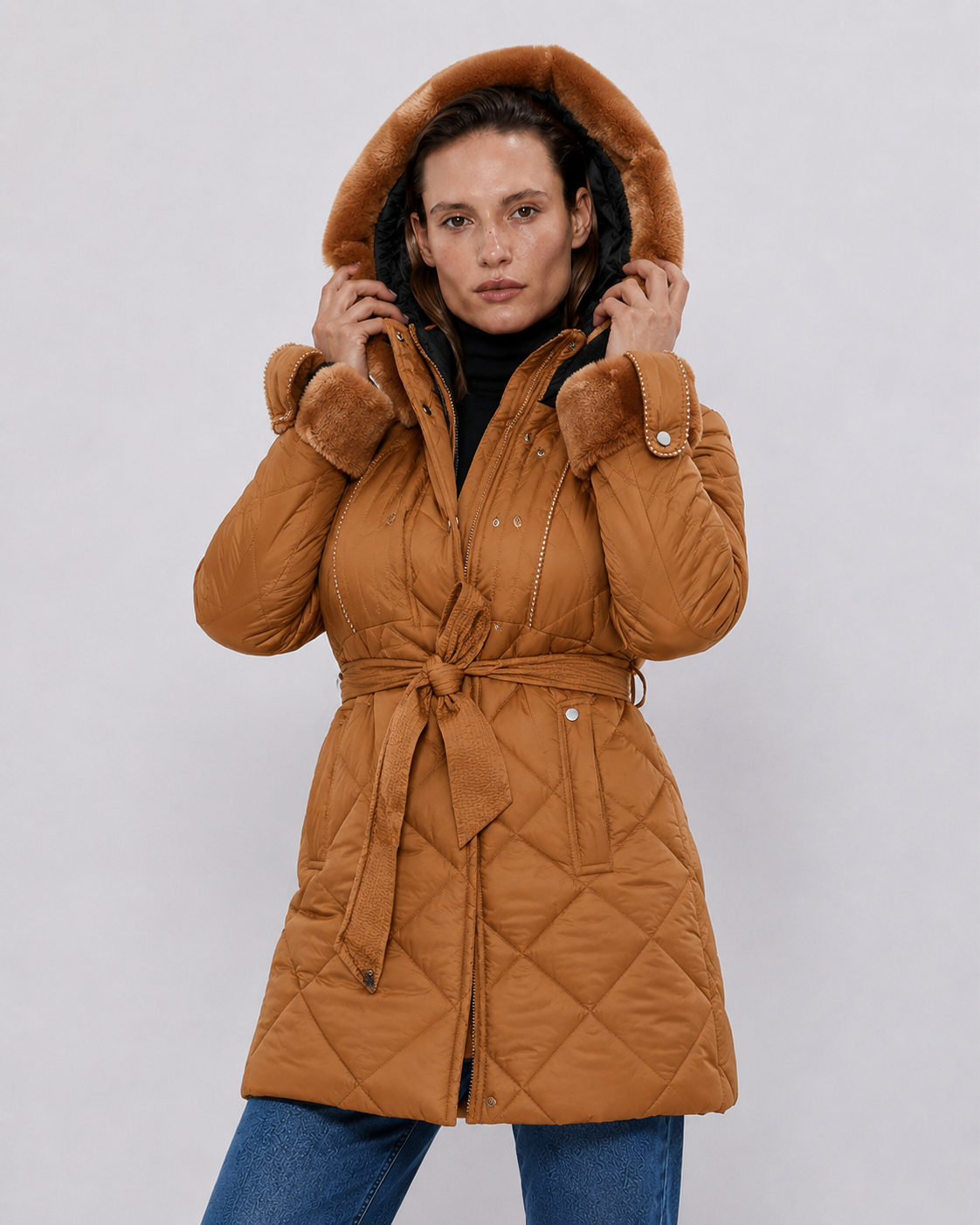 Parka Fantasy Negra Via Donna