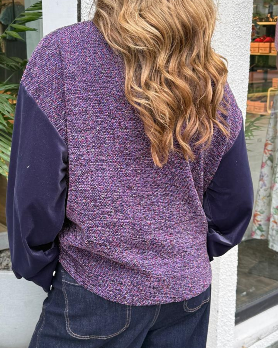Chaqueta Bomber Oversize Mix Texturas MP 149 | MICHELLE PIFFAUT