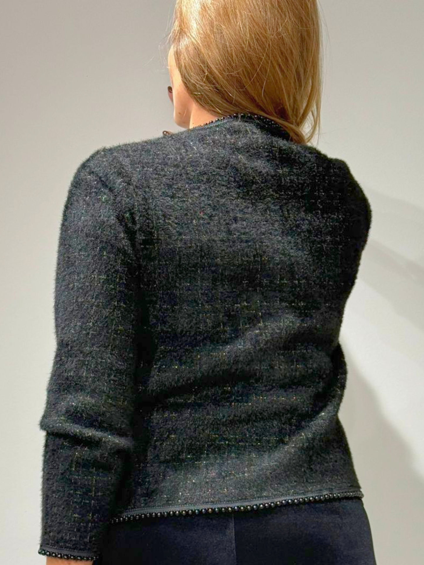 Chaqueta Tweed Negra Le Civette