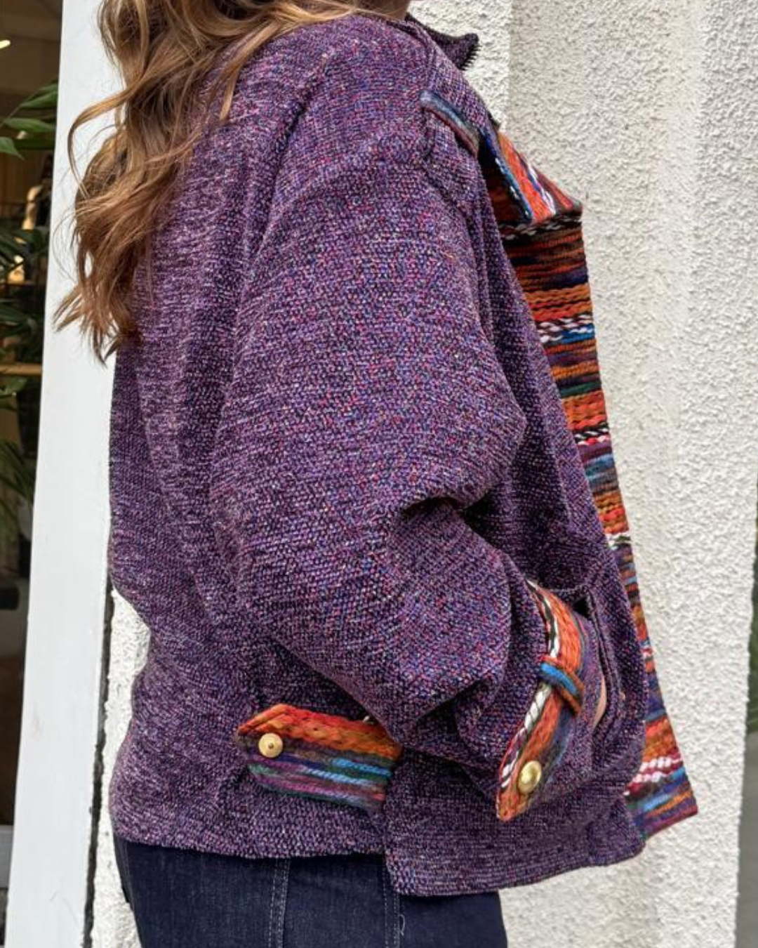 Chaqueta Bomber Oversize Mix Texturas MP 149 | MICHELLE PIFFAUT
