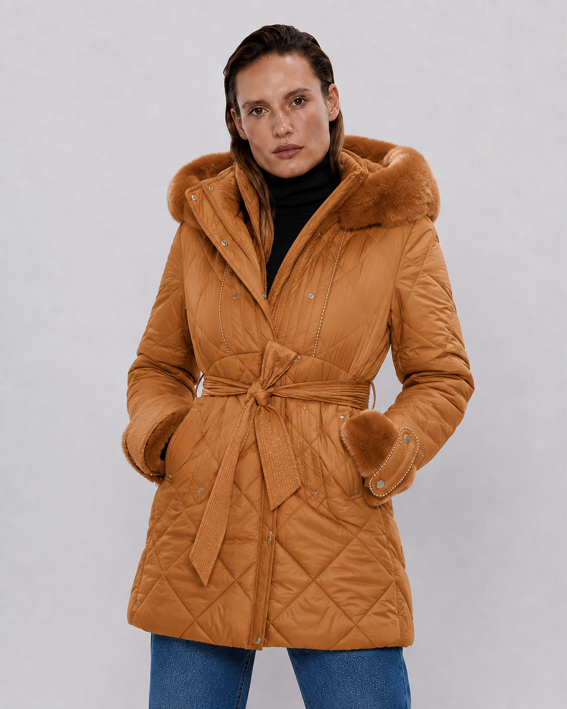 Parka Fantasy Negra Via Donna