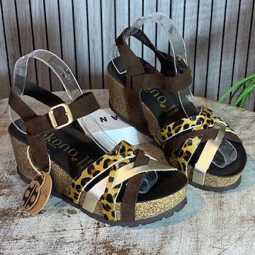 Sandalias Yokono Bari Serraje Leopardo — Micchelle Piffaut