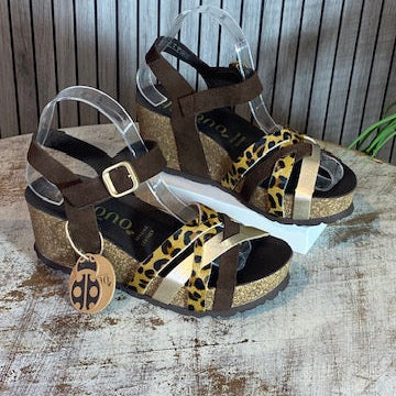 Sandalias Yokono Bari Serraje Leopardo — Micchelle Piffaut