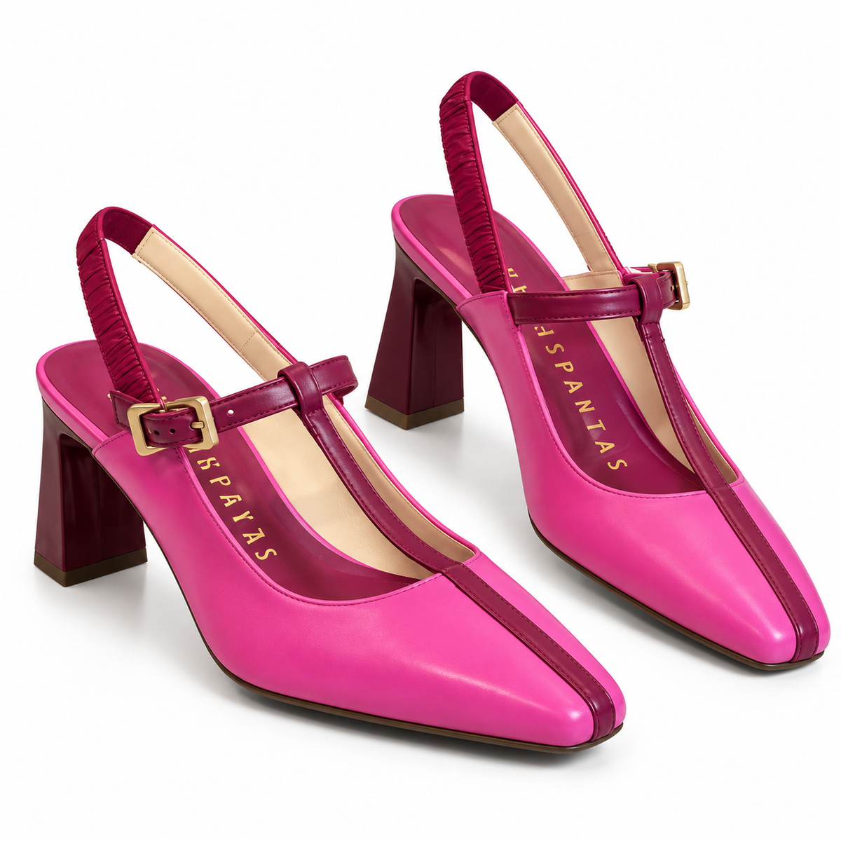 Zapatos de Tacón Hispanitas Amapola Rosados para Mujer