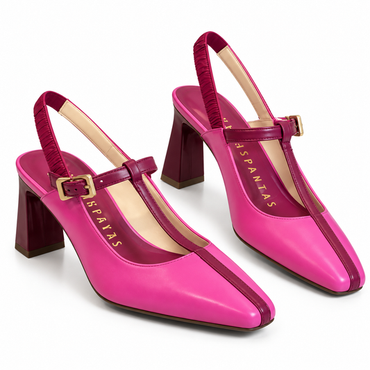Zapatos de Tacón Hispanitas Amapola Rosados para Mujer