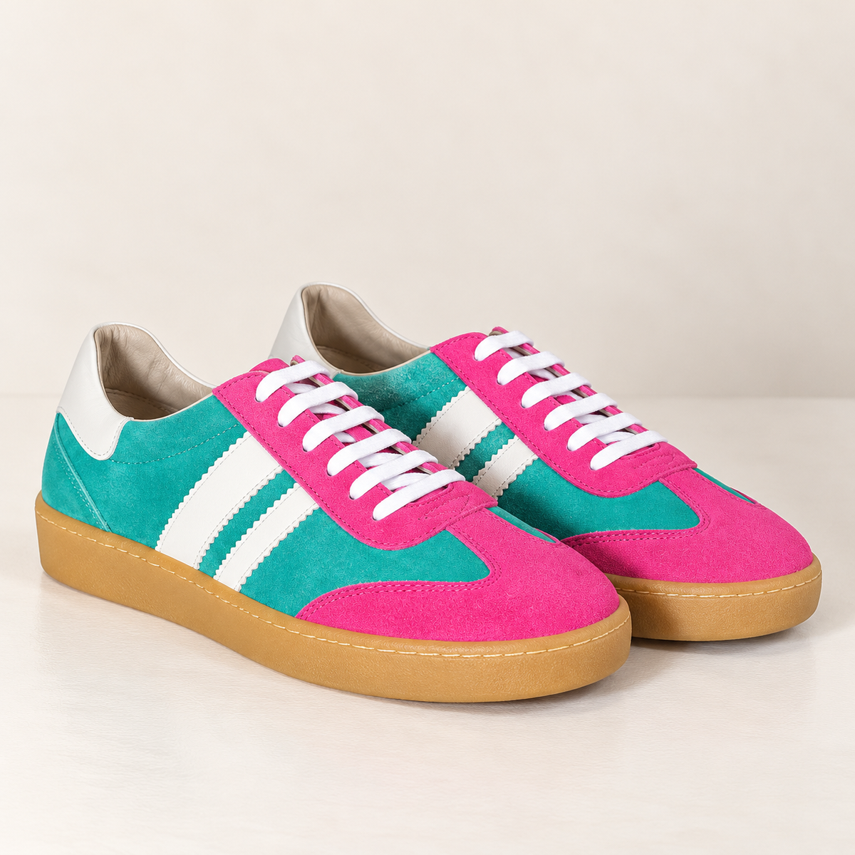 Zapatilla Dorking Lynn Verde Fucsia