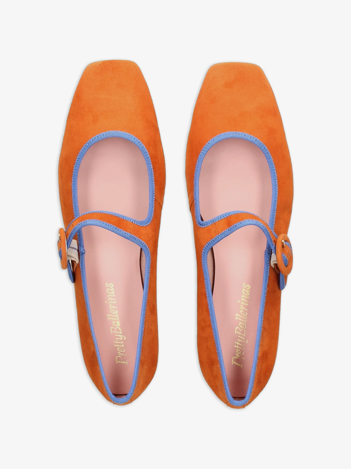 Pretty Ballerinas Camille Gamuza Naranja — Angelis Kessel