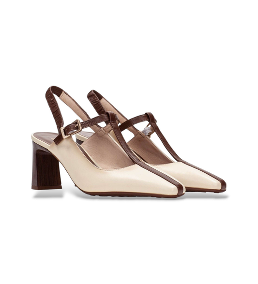 Zapato de Tacón Bicolor Hispanitas Amapola  — Michelle Piffaut