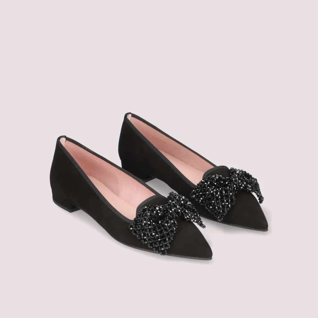 Mocasines Clementine de Gamuza Negra – Pretty Ballerinas